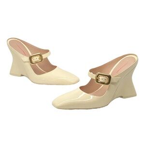 Bottega Veneta Cream Wedge Heels